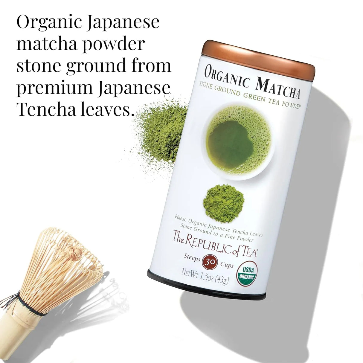THE REPUBLIC OF TEA - The Republic of Tea Organic Full-Leaf Japanese Matcha Green Tea Powder 43Gr. - The Red Vitamin MX - Suplementos Alimenticios - {{ shop.shopifyCountryName }}