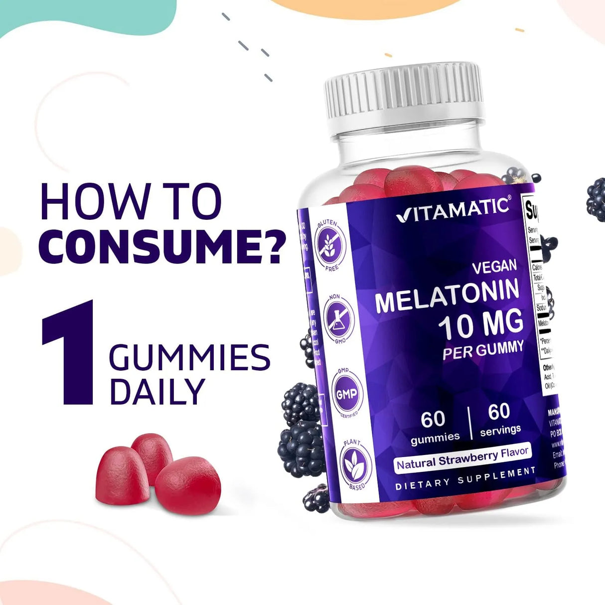 VITAMATIC - Vitamatic Melatonin 10Mg. Gummies 60 Gomitas 2 Pack - The Red Vitamin MX - Suplementos Alimenticios - {{ shop.shopifyCountryName }}