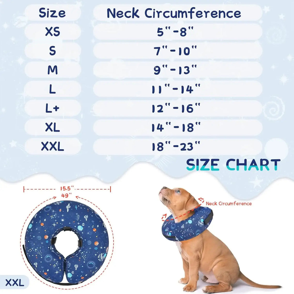 SUPET - Supet Inflatable Dog Cone Collar Alternative After Surgery XXLARGE Neck 18"-23" - The Red Vitamin MX - Collares y Conos De Recuperación Para Perros - {{ shop.shopifyCountryName }}