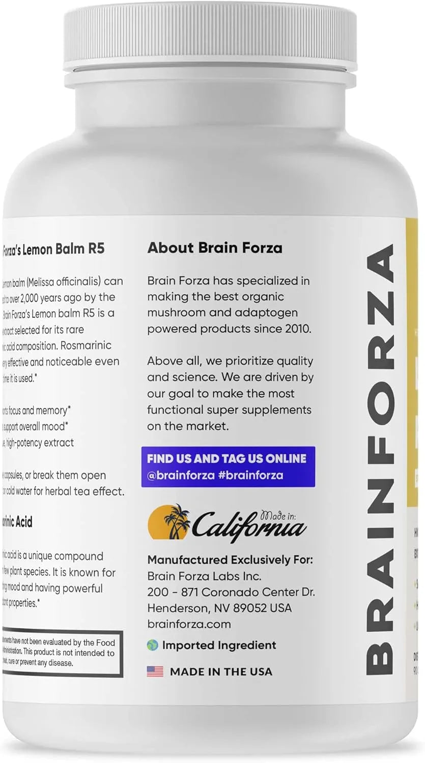 BRAIN FORZA - Brain Forza Lemon Balm R5 Extract 90 Capsulas - The Red Vitamin MX - Suplementos Alimenticios - {{ shop.shopifyCountryName }}
