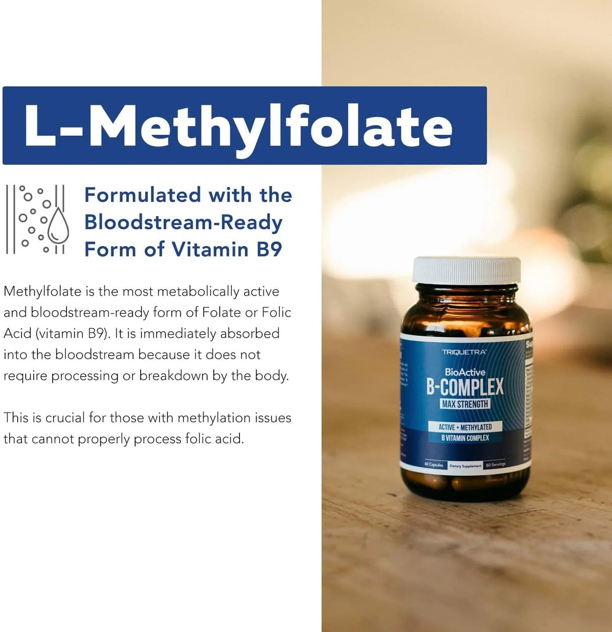 TRIQUETRA - Triquetra Health BioActive Vitamin B Complex 60 Capsulas - The Red Vitamin MX - Suplementos Alimenticios - {{ shop.shopifyCountryName }}