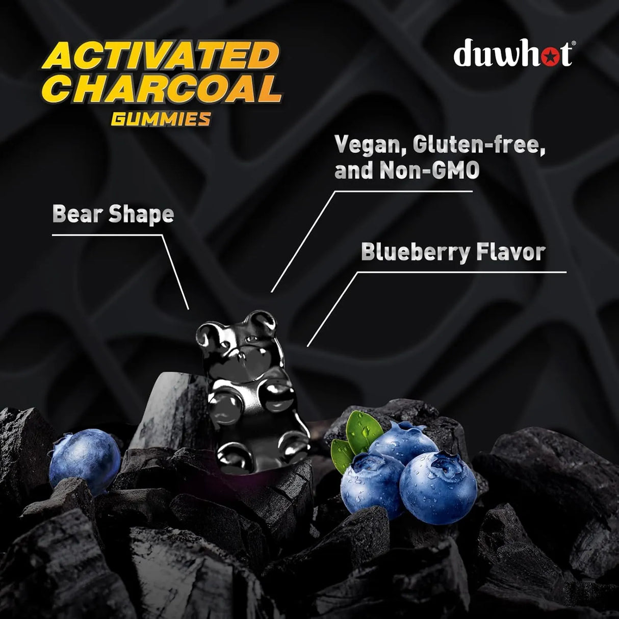 DUWHOT - Duwhot Activated Charcoal Gummies 500Mg. 60 Gomitas - The Red Vitamin MX - Suplementos Alimenticios - {{ shop.shopifyCountryName }}