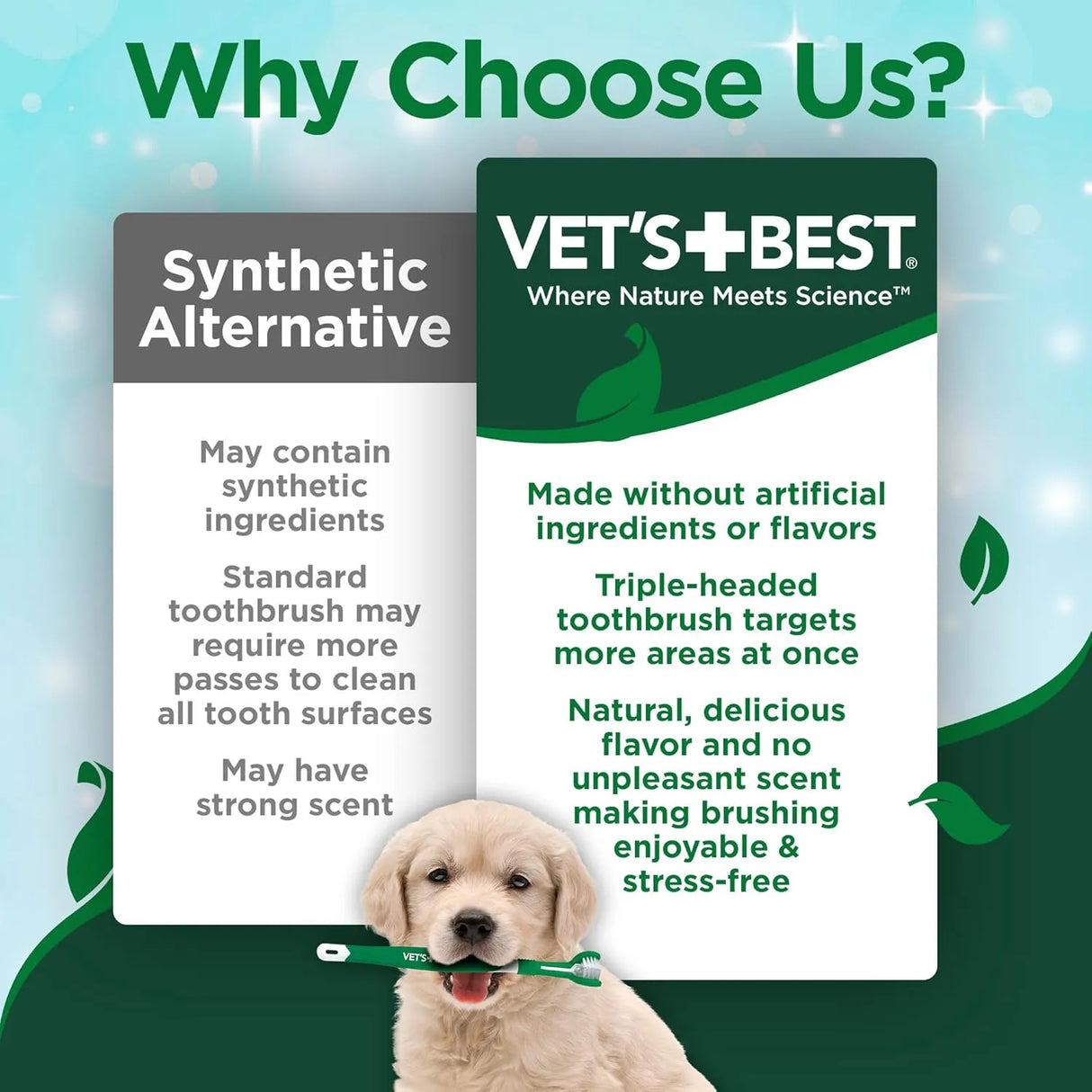 VET'S BEST - Vet's Best Dog Toothpaste & Toothbrush Kit for Puppies Peanut Butter Flavor - The Red Vitamin MX - Cuidado Dental Para Perros - {{ shop.shopifyCountryName }}