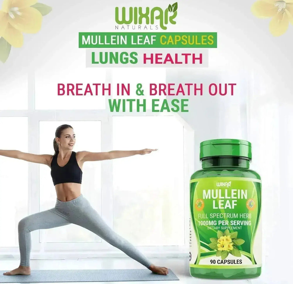 WIXAR NATURALS - WIXAR NATURALS Mullein Leaf 1000Mg. 90 Capsulas - The Red Vitamin MX - Suplementos Alimenticios - {{ shop.shopifyCountryName }}