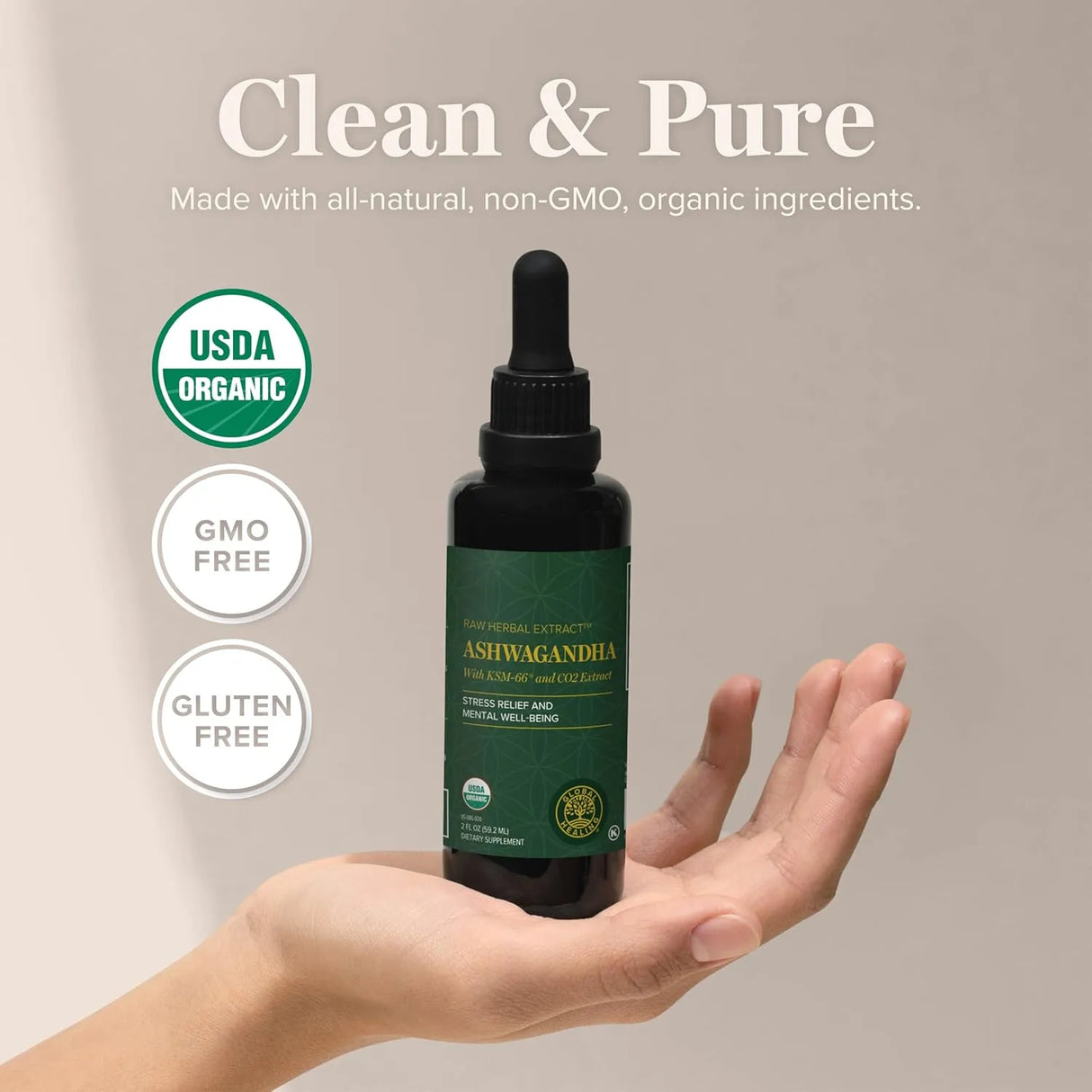 GLOBAL HEALING CENTER - Global Healing Center Organic Ashwagandha Drops 2 Fl.Oz. - The Red Vitamin MX - Suplementos Alimenticios - {{ shop.shopifyCountryName }}