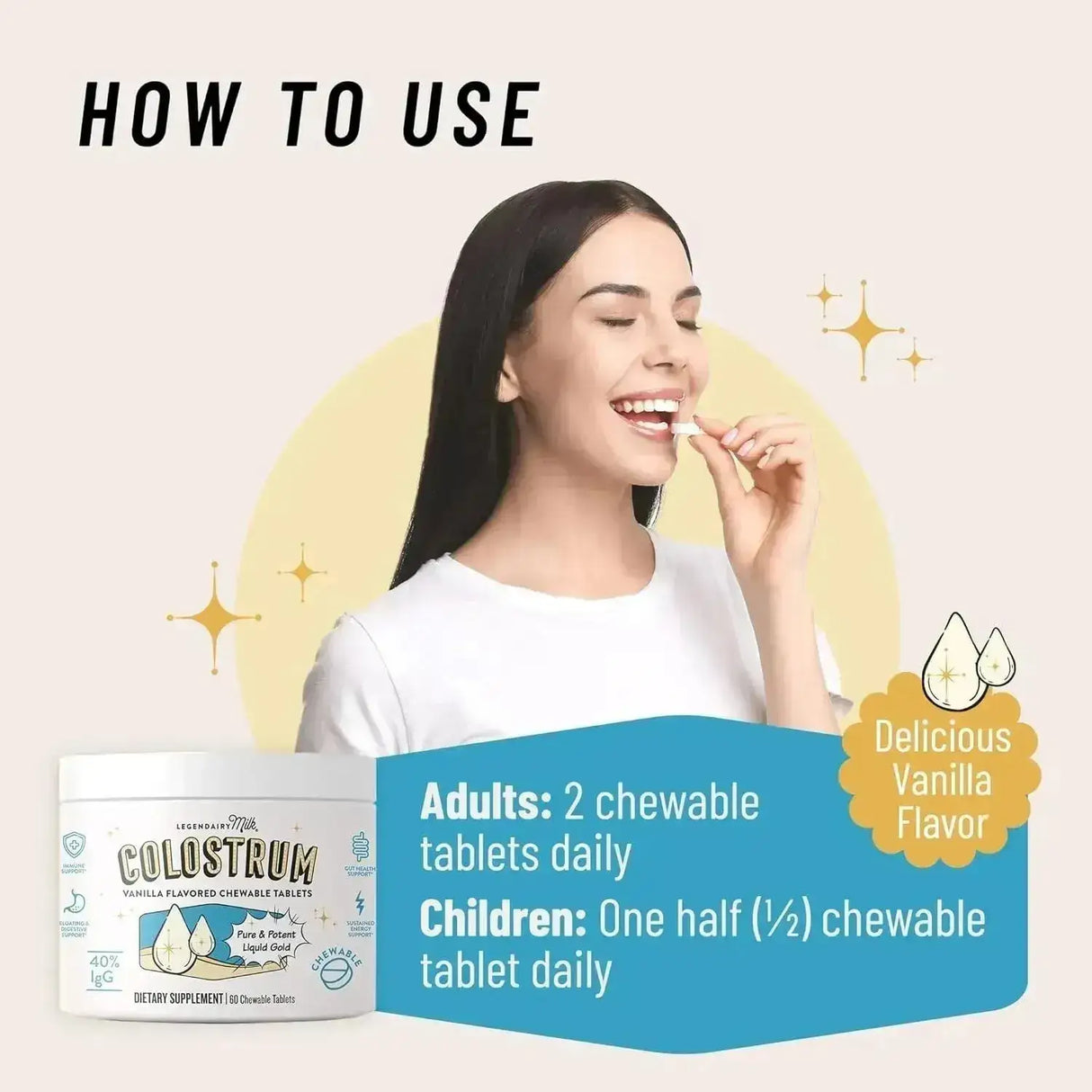 LEGENDAIRY MILK - Legendairy Milk Colostrum Vanilla 40% of IgG 30 Tabletas Masticables - The Red Vitamin MX - Suplementos Alimenticios - {{ shop.shopifyCountryName }}