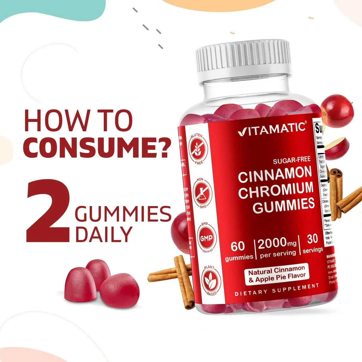 VITAMATIC - Vitamatic Sugar Free Chromium Gummies with Ceylon Cinnamon 60 Gomitas 2 Pack - The Red Vitamin MX - Suplementos Alimenticios - {{ shop.shopifyCountryName }}
