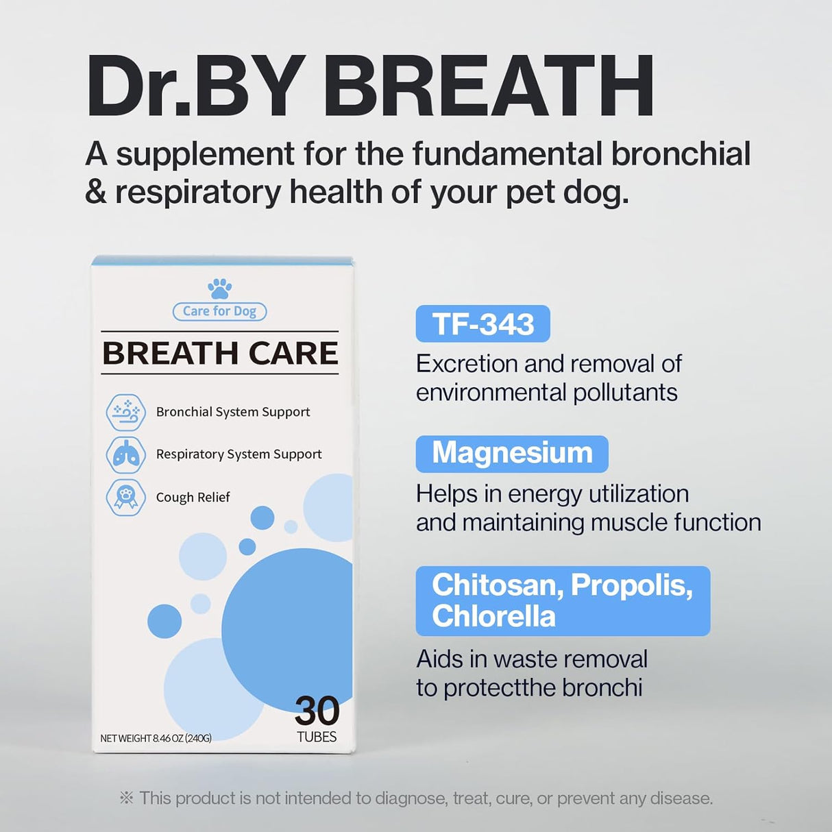 Doctor By Breath Bronchial Supplements for Dogs 30 Paquetes