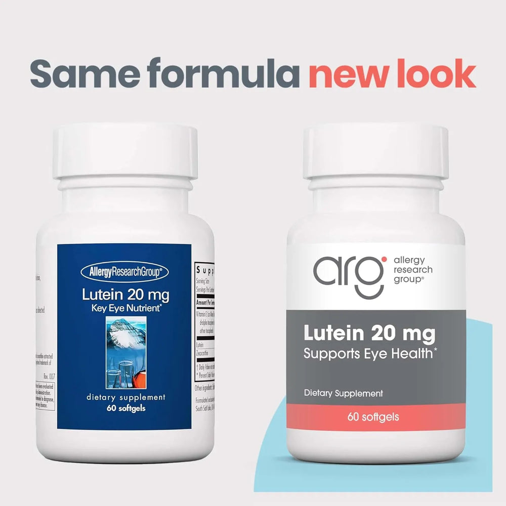 ALLERGY RESEARCH GROUP - Allergy Research Group Lutein 20Mg. 60 Capsulas - The Red Vitamin MX - Suplementos Alimenticios - {{ shop.shopifyCountryName }}