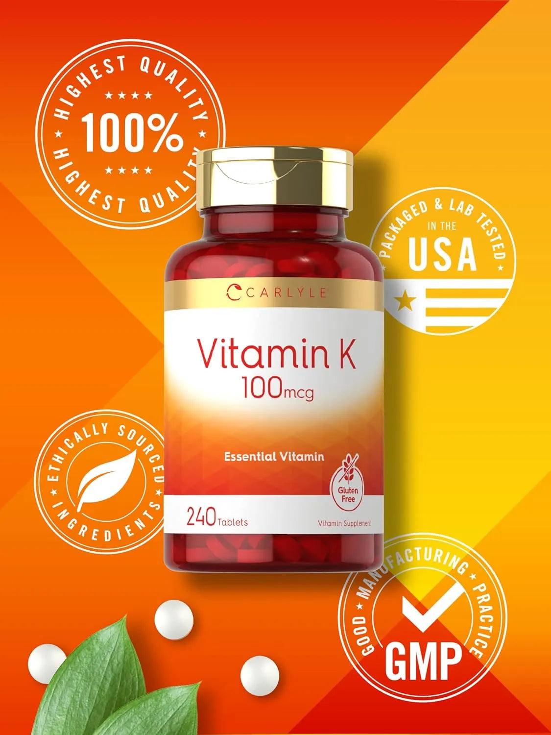 CARLYLE - Carlyle Vitamin K 100mcg 240 Tabletas - The Red Vitamin MX - Suplementos Alimenticios - {{ shop.shopifyCountryName }}