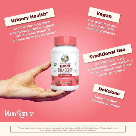 MARY RUTH ORGANICS - MaryRuth Organics Organic Cranberry Gummies 60 Gomitas - The Red Vitamin MX - Suplementos Alimenticios - {{ shop.shopifyCountryName }}