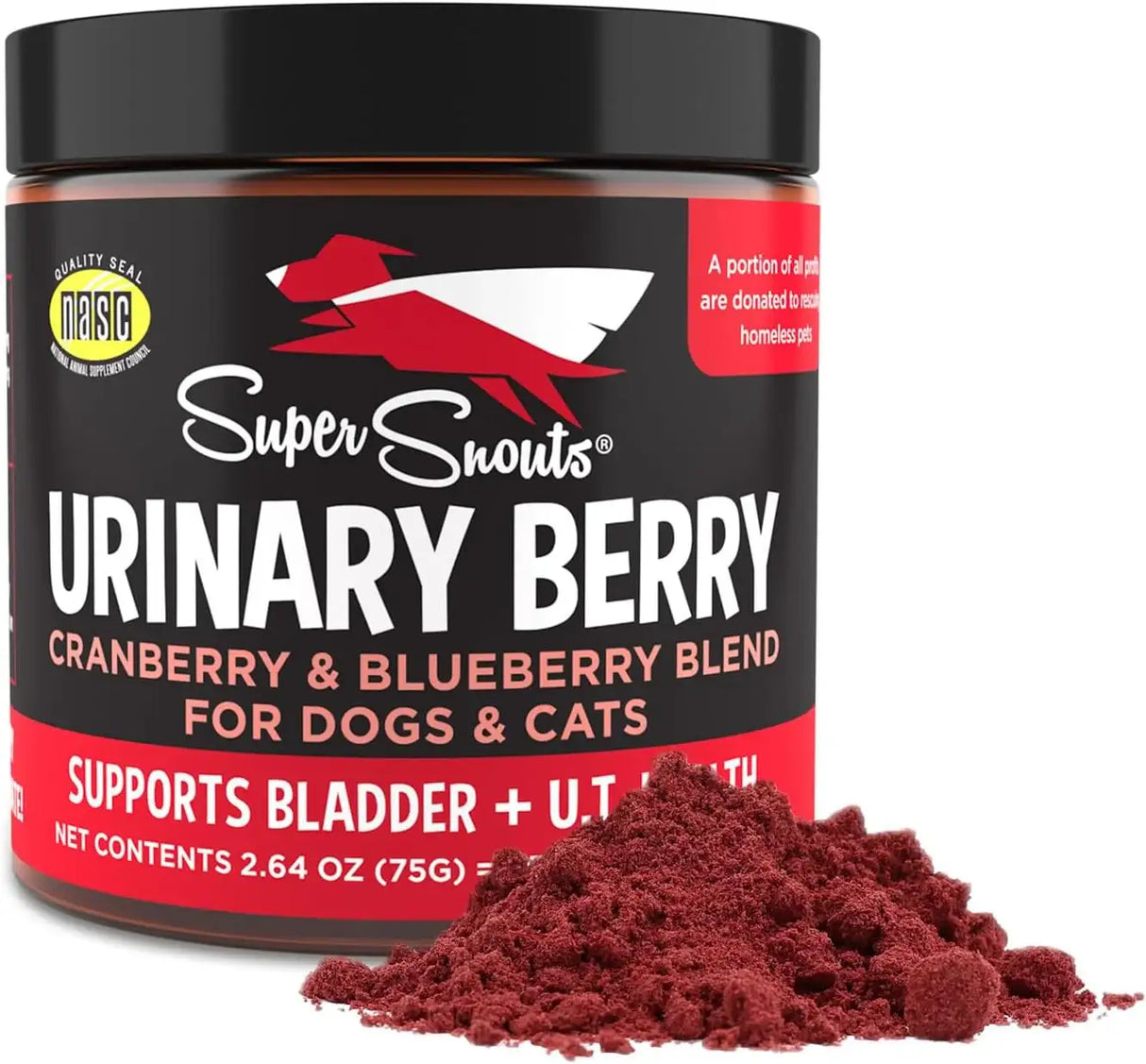 SUPER SNOUTS - Super Snouts Urinary Berry Urinary Tract Supplements for Dogs & Cats 75Gr. - The Red Vitamin MX - Salud De Tracto Urinario Para Perros - {{ shop.shopifyCountryName }}