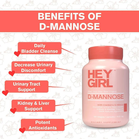 HEY GIRL NUTRITION - Hey Girl Nutrition D Mannose 60 Capsulas - The Red Vitamin MX - Suplementos Alimenticios - {{ shop.shopifyCountryName }}