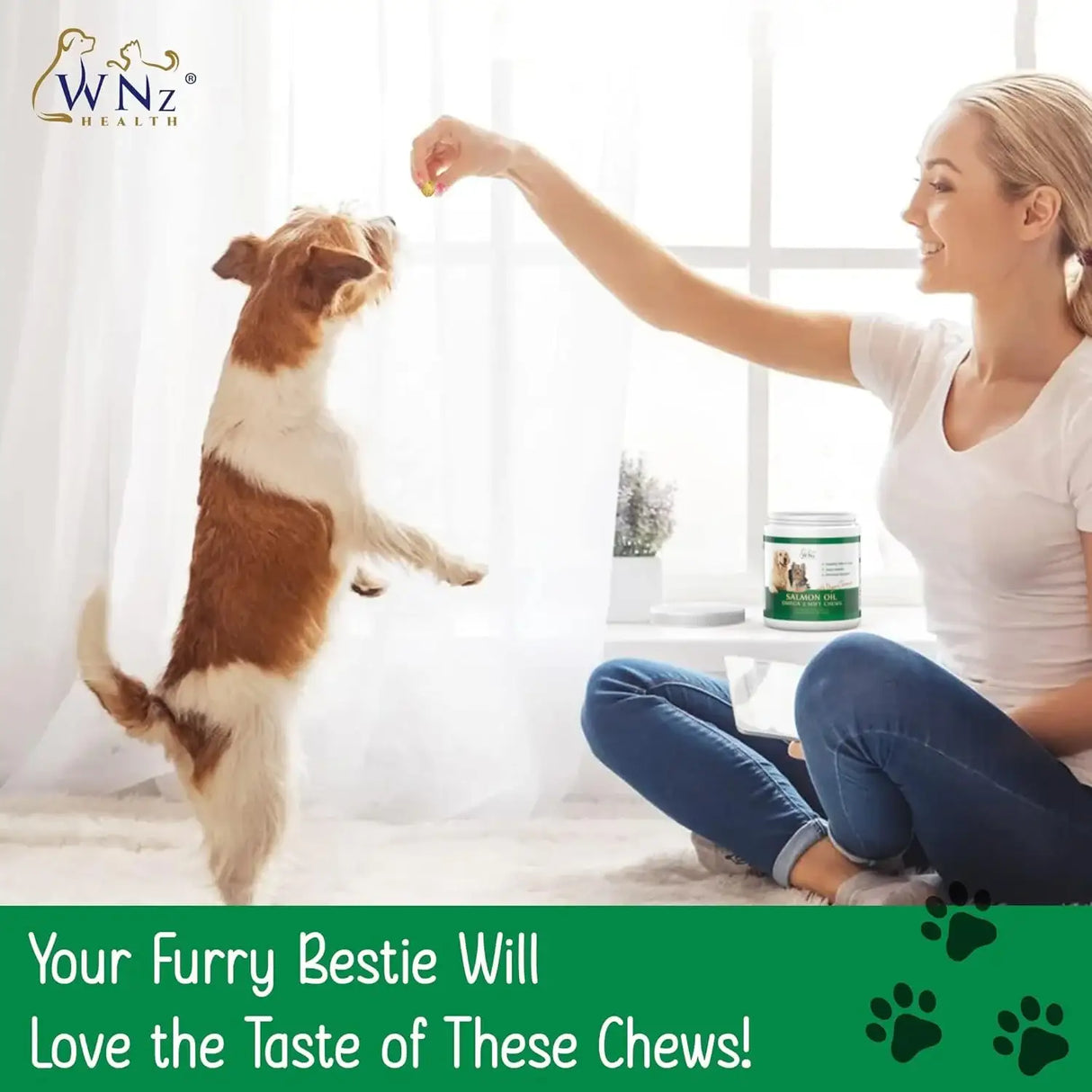 WNZ HEALTH - WNz Health Omega 3 Skin and Coat Chews for Dogs 55 Masticables - The Red Vitamin MX - Aceite De Pescado Para Perros - {{ shop.shopifyCountryName }}