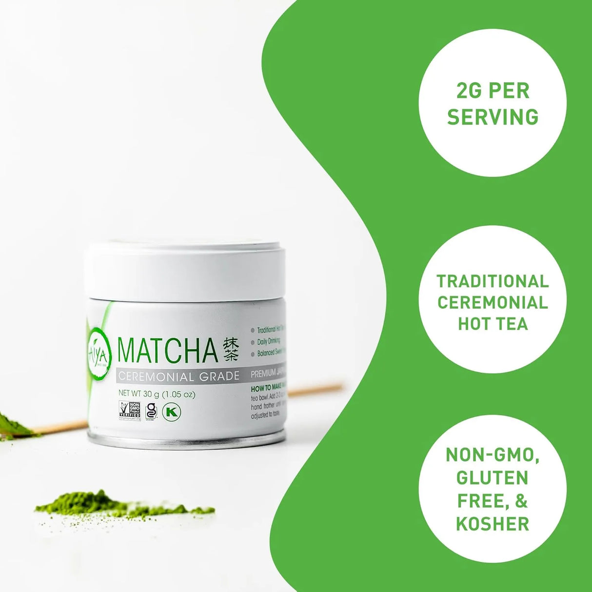 AIYA - Aiya Authentic Japanese Premium First Harvest Ceremonial Grade Matcha Green Tea Powder 30Gr. - The Red Vitamin MX - Suplementos Alimenticios - {{ shop.shopifyCountryName }}
