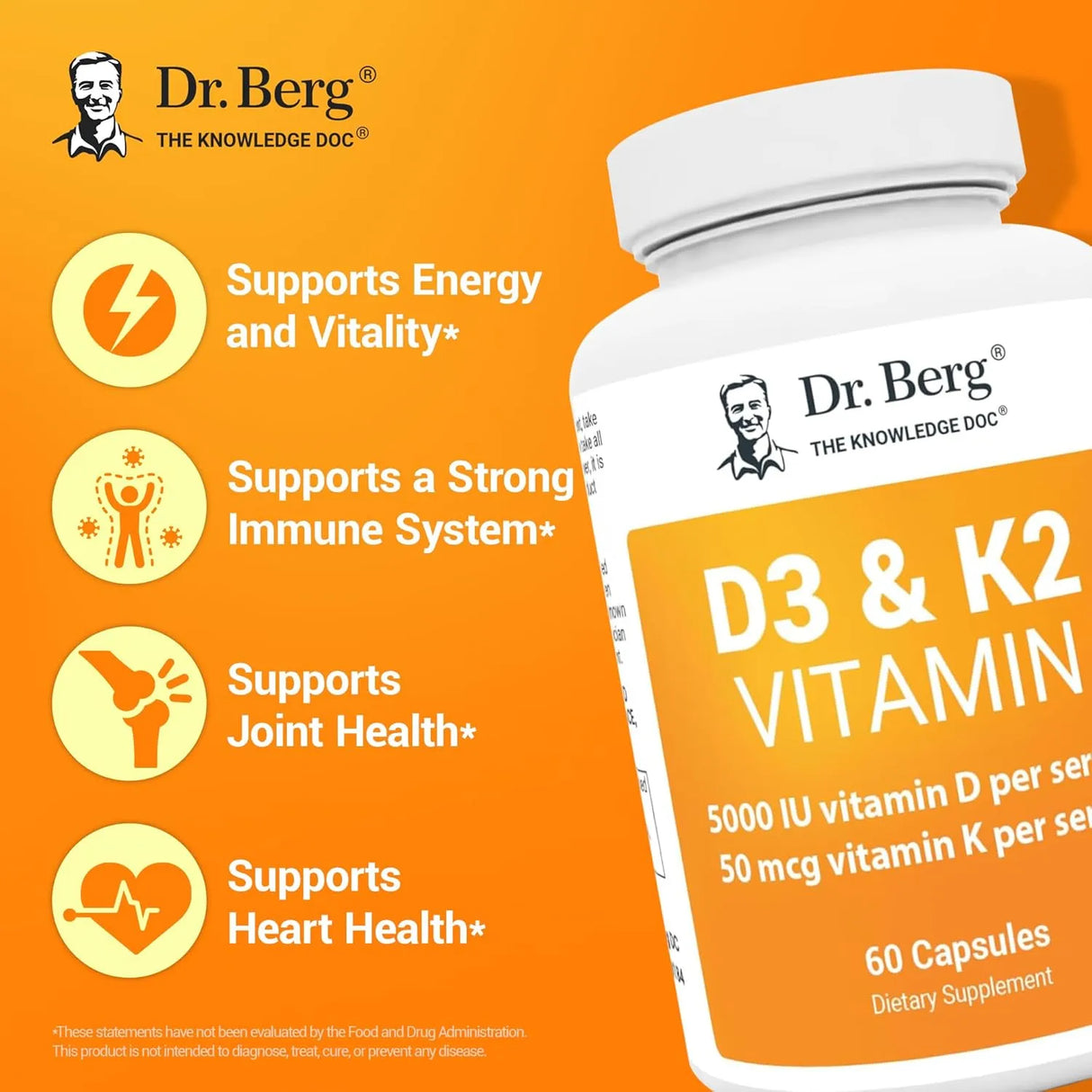 DR. BERG - Dr. Berg D3 K2 Vitamin 60 Capsulas - The Red Vitamin MX - Suplementos Alimenticios - {{ shop.shopifyCountryName }}