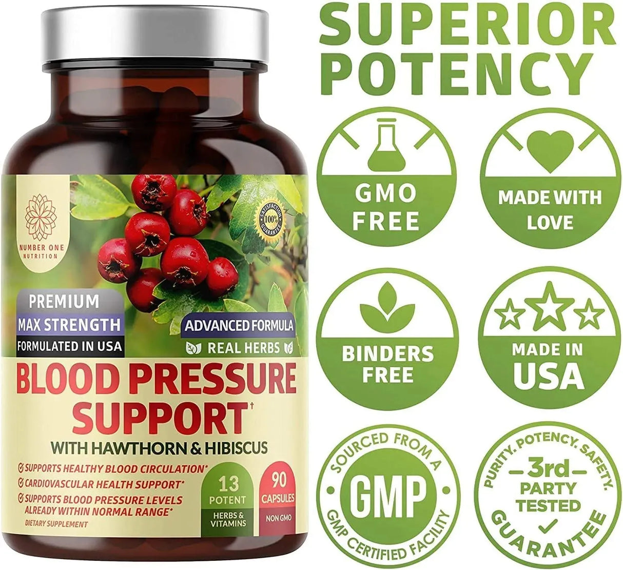 N1N - N1N Premium Blood Pressure Support 90 Capsulas 2 Pack - The Red Vitamin MX - Suplementos Alimenticios - {{ shop.shopifyCountryName }}
