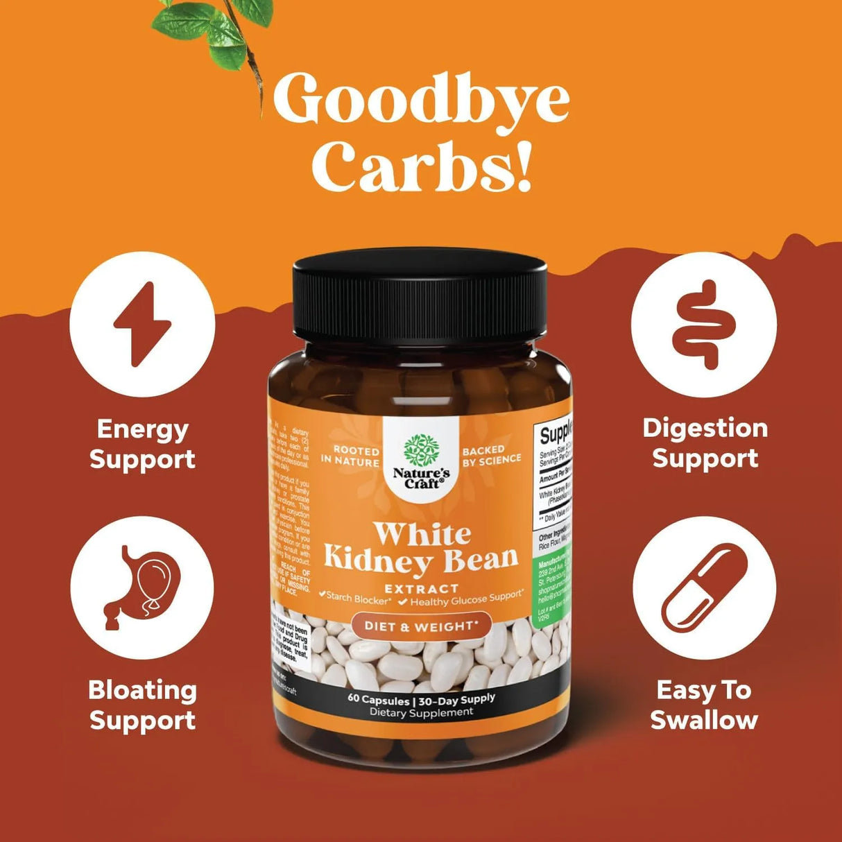 NATURES CRAFT - Natures Craft Natural White Kidney Bean Extract 60 Capsulas - The Red Vitamin MX - Suplementos Alimenticios - {{ shop.shopifyCountryName }}