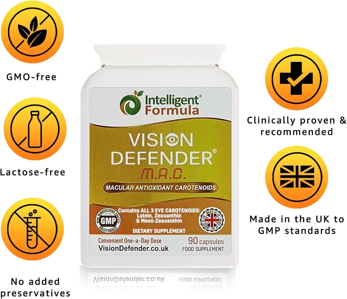 INTELLIGENT FORMULA - Intelligent Formula Vision Defender Lutein, Zeaxanthin & Meso-Zeaxanthin 90 Capsulas - The Red Vitamin MX - Suplementos Alimenticios - {{ shop.shopifyCountryName }}