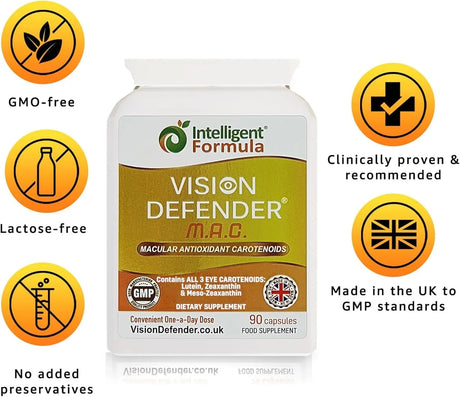 INTELLIGENT FORMULA - Intelligent Formula Vision Defender Lutein, Zeaxanthin & Meso-Zeaxanthin 90 Capsulas - The Red Vitamin MX - Suplementos Alimenticios - {{ shop.shopifyCountryName }}