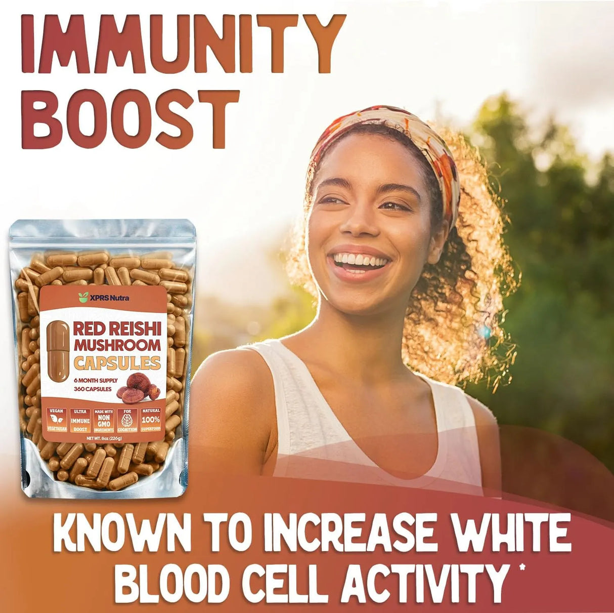 XPRS NUTRA - XPRS Nutra Reishi Mushroom 360 Capsulas - The Red Vitamin MX - Suplementos Alimenticios - {{ shop.shopifyCountryName }}