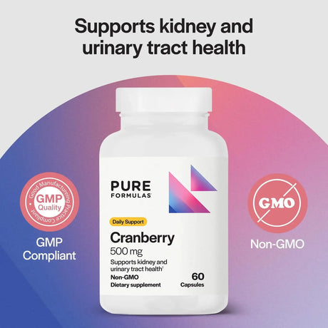 PUREFORMULAS - PureFormulas Cranberry 500Mg. 60 Capsulas - The Red Vitamin MX - Suplementos Alimenticios - {{ shop.shopifyCountryName }}