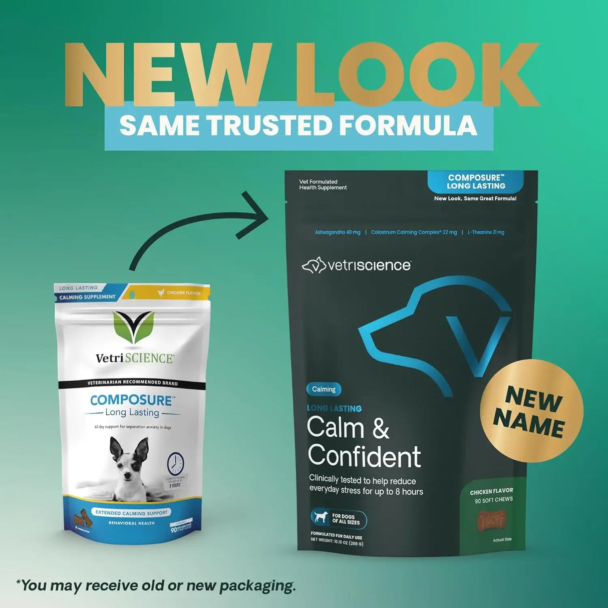 VETRISCIENCE - VetriScience Long Lasting Calm & Confident Calming Chews Chicken 90 Masticables - The Red Vitamin MX - Relajantes Para Perros - {{ shop.shopifyCountryName }}