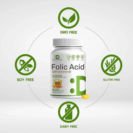 DEAL SUPPLEMENT - Deal Supplement Folic Acid 1000mcg 500 Capsulas Blandas - The Red Vitamin MX - Suplementos Alimenticios - {{ shop.shopifyCountryName }}