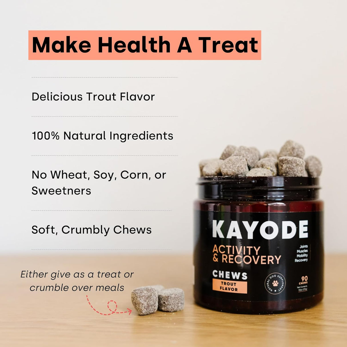 Kayode Joint & Recovery 2-in-1 Joint & Muscle Chews 90 Masticables