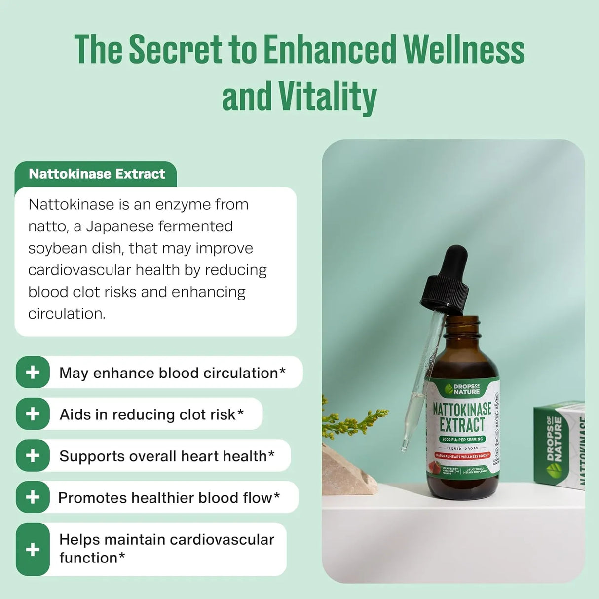 DROPS OF NATURE - Drops Of Nature Nattokinase Liquid Drops 60Ml. - The Red Vitamin MX - Suplementos Alimenticios - {{ shop.shopifyCountryName }}