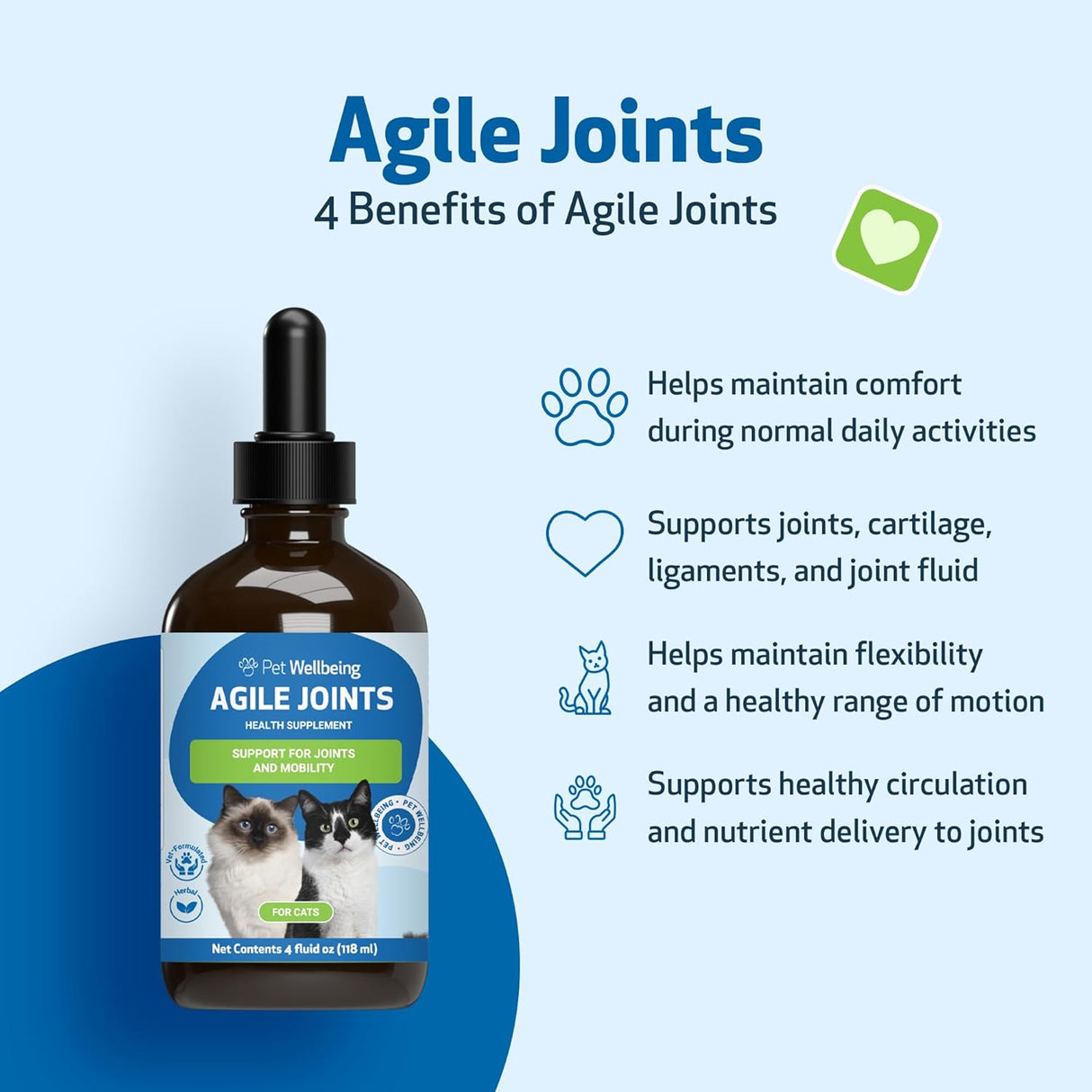 Pet Wellbeing Agile Joints for Cats 2 Fl.Oz.