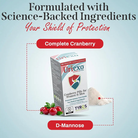 URIEXO - Uriexo Double Action Cranberry Capsules Urinary Tract 120 Capsulas - The Red Vitamin MX - Suplementos Alimenticios - {{ shop.shopifyCountryName }}