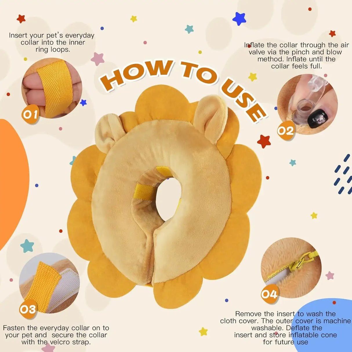 IEUUMLER - IEUUMLER Inflatable Recovery Dog Collar Brown Lion XLARGE - The Red Vitamin MX - Collares y Conos De Recuperación Para Perros - {{ shop.shopifyCountryName }}