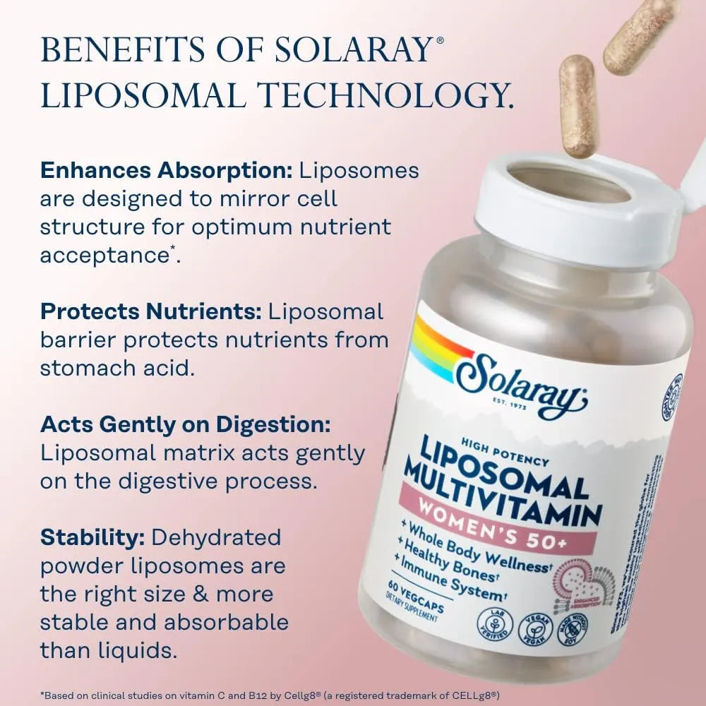 SOLARAY - SOLARAY Liposomal Multivitamin for Women 50 Plus 60 Capsulas - The Red Vitamin MX - Suplementos Alimenticios - {{ shop.shopifyCountryName }}