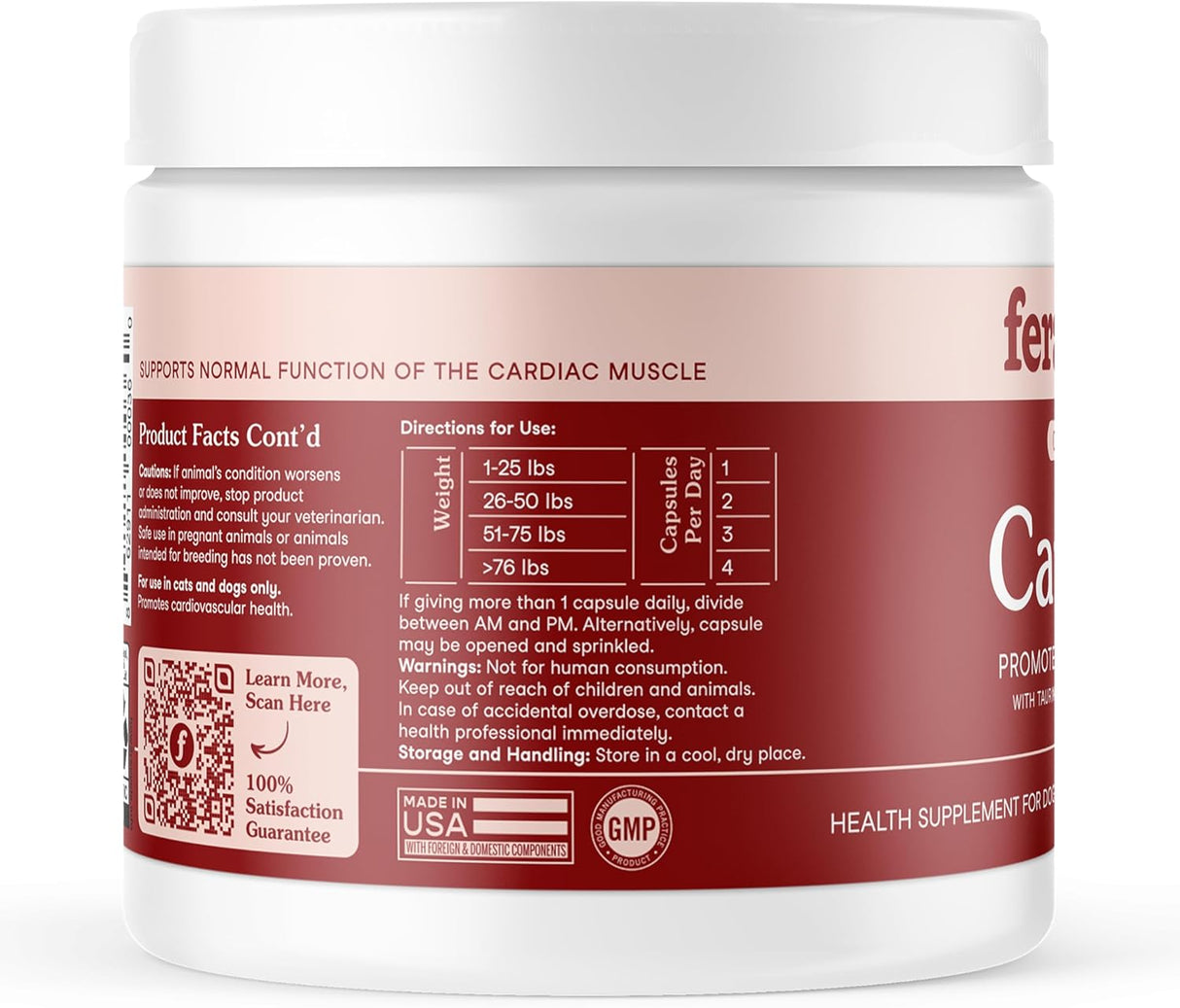 Fera Pets Cardiac Supplement for Dogs & Cats 60 Capsulas