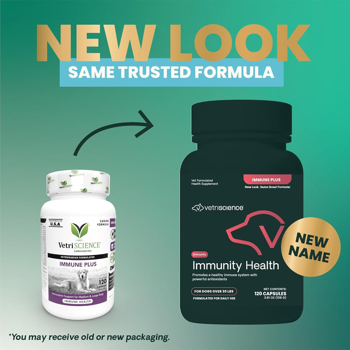 VetriScience Immunity Health Easy-Open Capsules 120 Capsulas