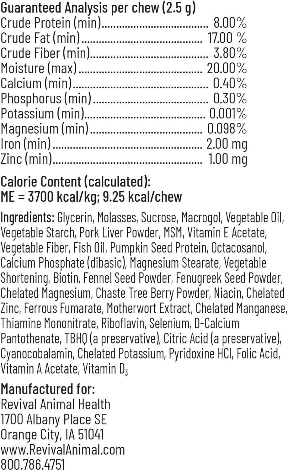 Breeder's Edge Oxy Momma Nursing & Recovery Supplement 40 Masticables