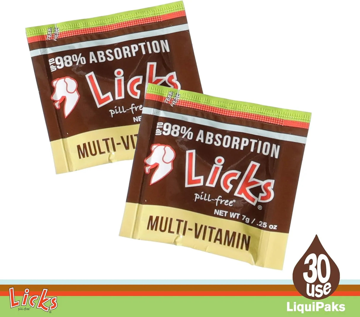 LICKS PILL FREE - Licks Pill Free Dog Multivitamin 30 Paquetes - The Red Vitamin MX - Multivitamínicos Para Perros - {{ shop.shopifyCountryName }}
