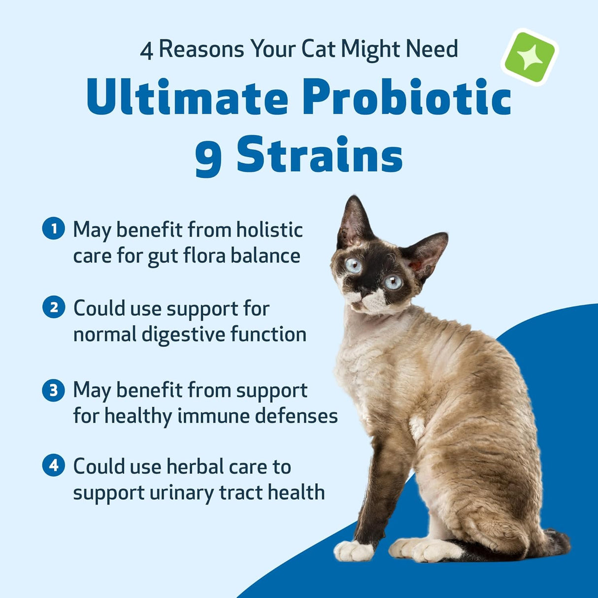 Pet Wellbeing Ultimate Probiotic 9 Strains with Prebiotics for Cats Powder 160Gr.