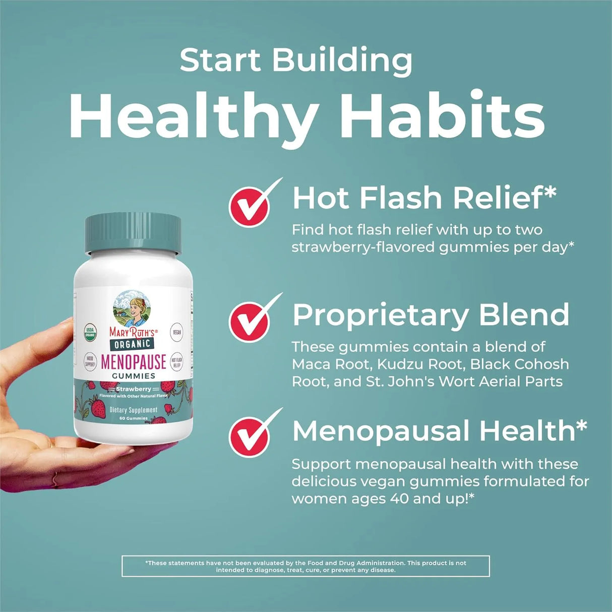 MARY RUTH ORGANICS - MaryRuth's Organic Menopause Gummies 60 Gomitas - The Red Vitamin MX - Suplementos Alimenticios - {{ shop.shopifyCountryName }}