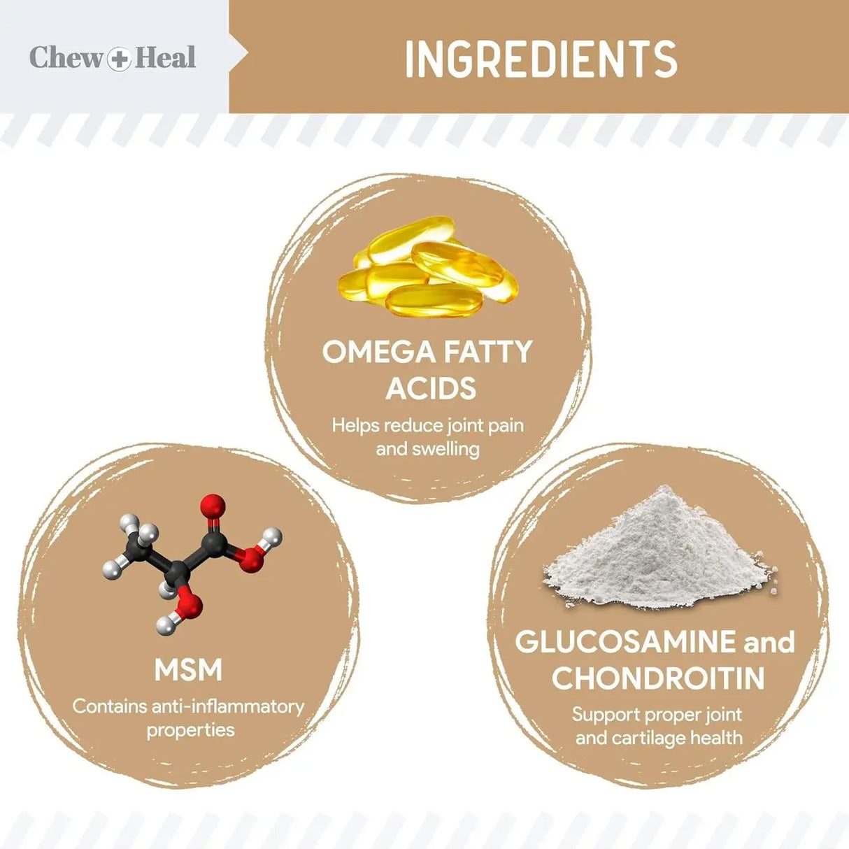 CHEW + HEAL - Chew + Heal Labs Senior Hip and Joint Peanut Butter Flavor 120 Masticables - The Red Vitamin MX - Cuidado De Cadera Y Articulaciones Para Perros - {{ shop.shopifyCountryName }}