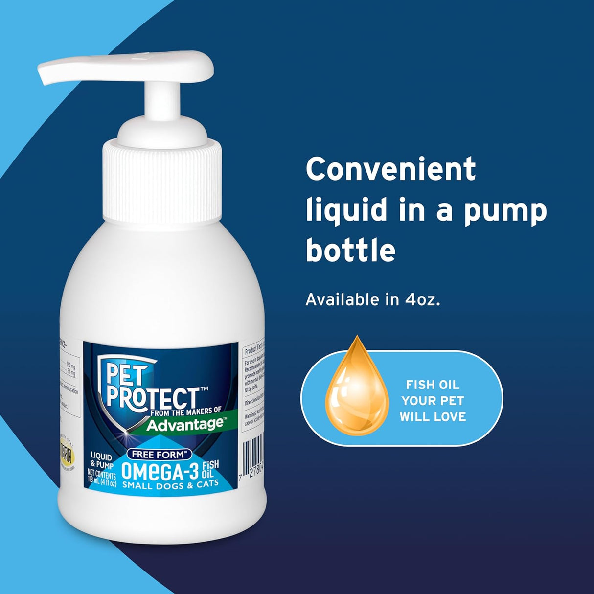 Pet Protect Cat & Small Dog Omega-3 Supplement 4 Fl.Oz.