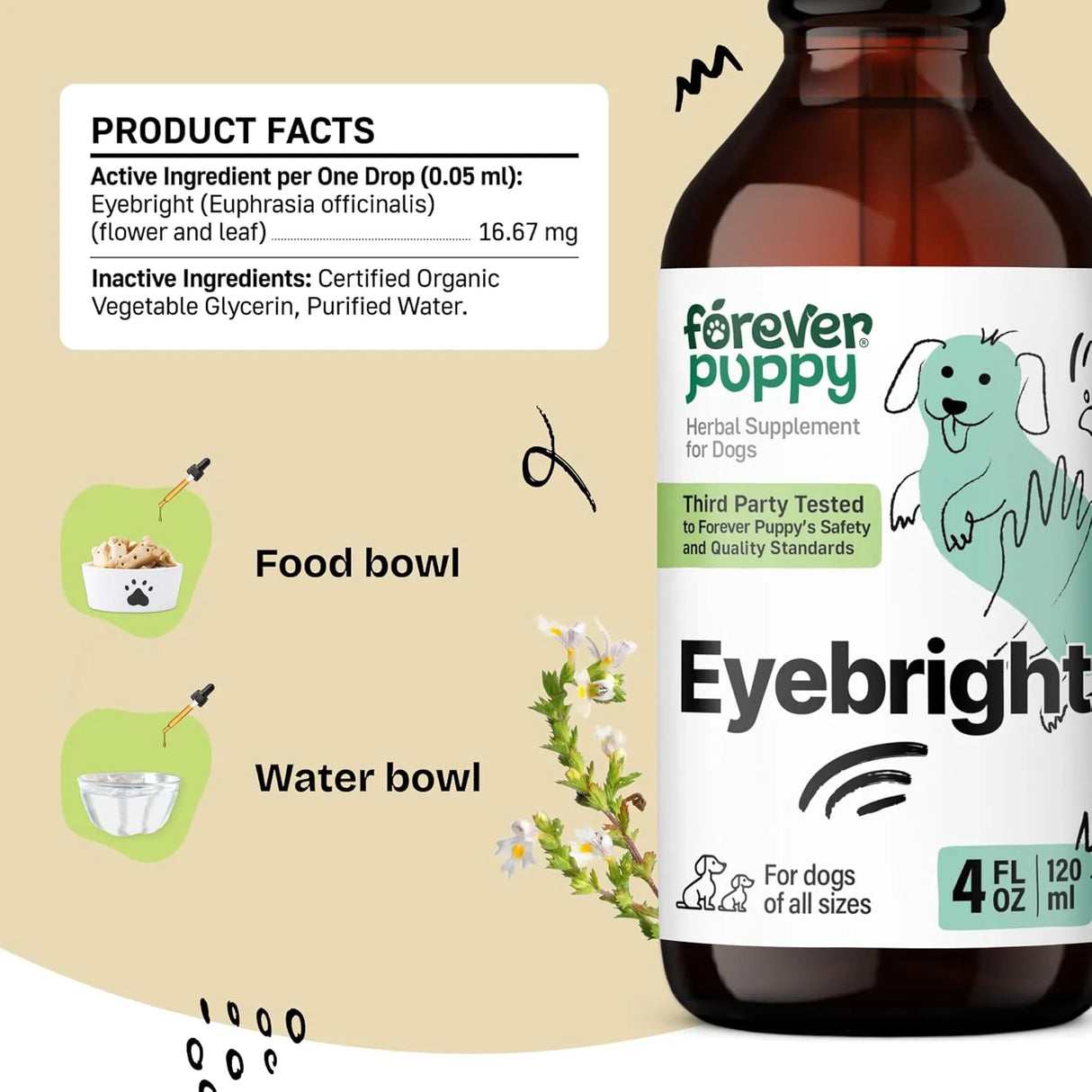 FOREVER PUPPY - Forever Puppy Eyebright Drops for Dogs 4 Fl.Oz. - The Red Vitamin MX - Cuidado De Los Ojos De Los Perros - {{ shop.shopifyCountryName }}