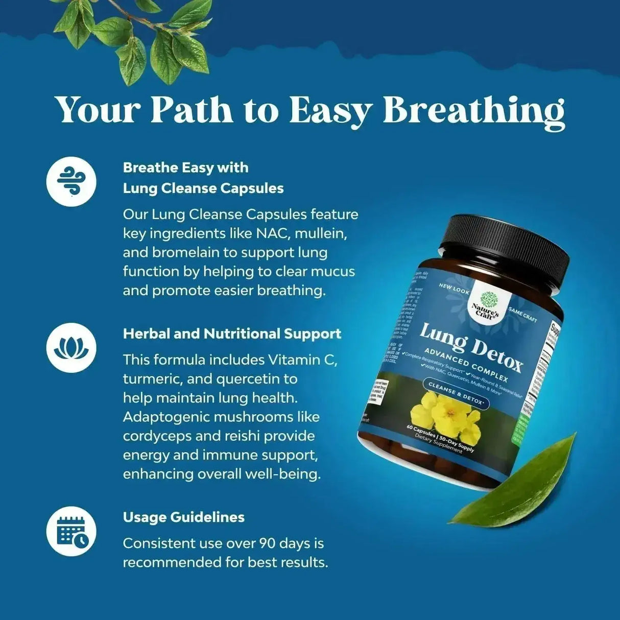 NATURES CRAFT - Natures Craft Lung Detox Mullein Leaf 60 Capsulas - The Red Vitamin MX - Suplementos Alimenticios - {{ shop.shopifyCountryName }}