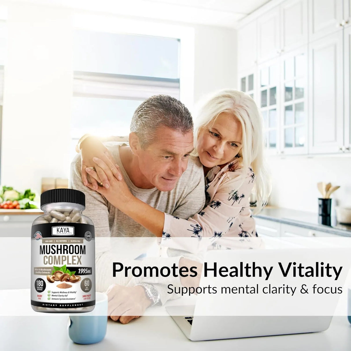 KAYA NATURALS - Kaya Naturals Mushroom Complex 180 Capsulas - The Red Vitamin MX - Suplementos Alimenticios - {{ shop.shopifyCountryName }}