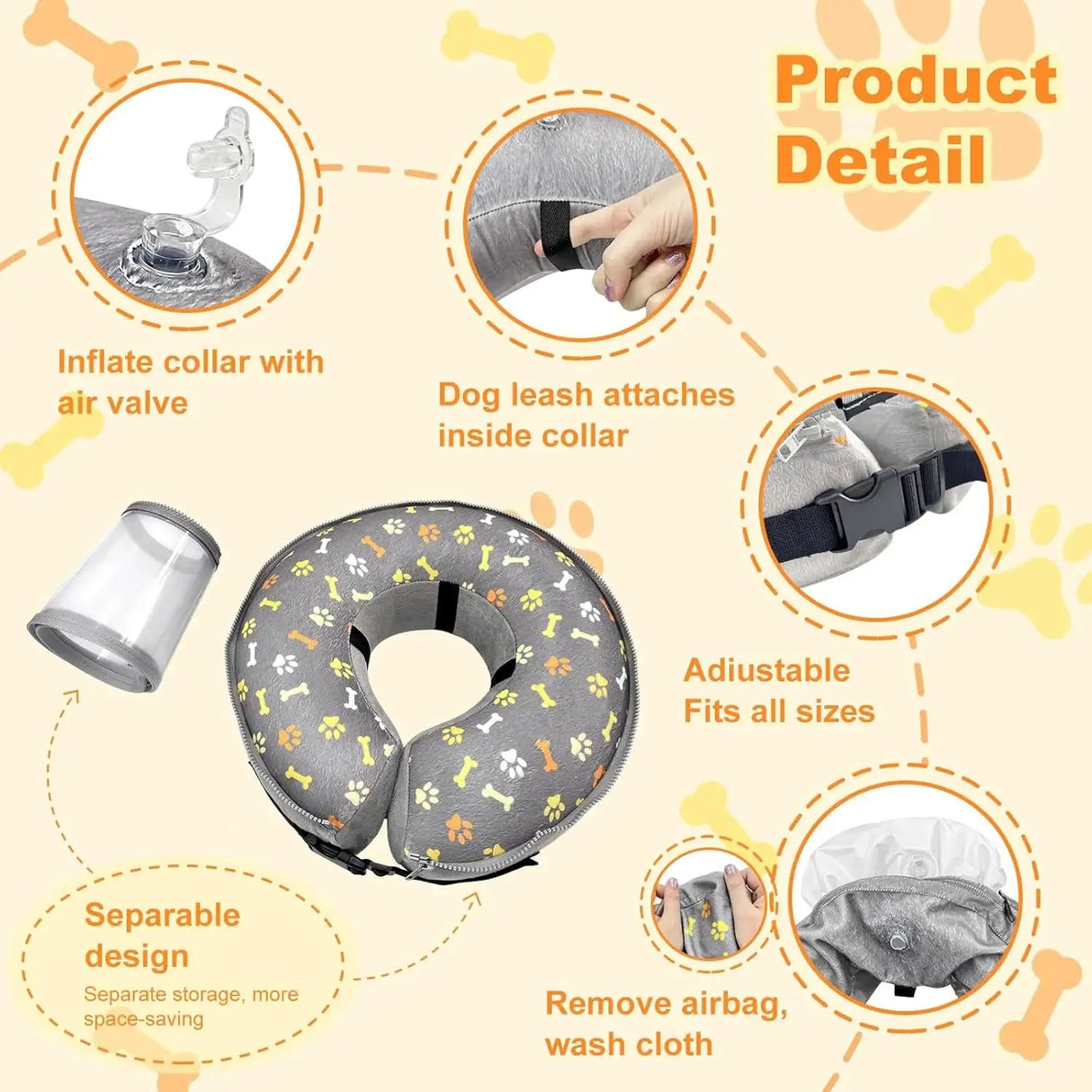 UAIDIE - Uaidie Dog Cone Collar with Enhanced Anti-Licking GRAY MEDIUM - The Red Vitamin MX - Collares y Conos De Recuperación Para Perros - {{ shop.shopifyCountryName }}