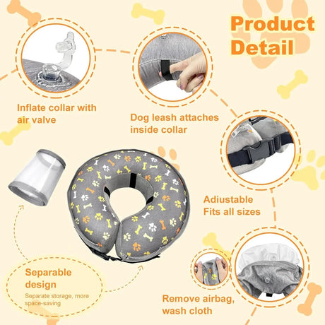 UAIDIE - Uaidie Dog Cone Collar with Enhanced Anti-Licking GRAY SMALL - The Red Vitamin MX - Collares y Conos De Recuperación Para Perros - {{ shop.shopifyCountryName }}