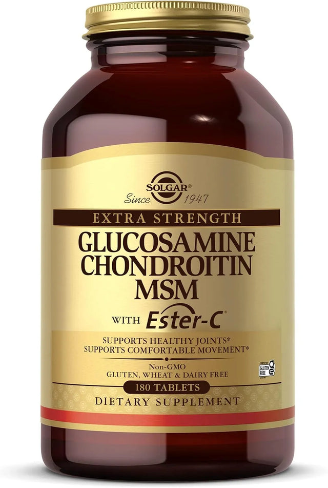 SOLGAR - Solgar Extra Strength Glucosamine Chondroitin MSM w/ Ester-C 180 Tabletas - The Red Vitamin MX - Suplementos Alimenticios - {{ shop.shopifyCountryName }}