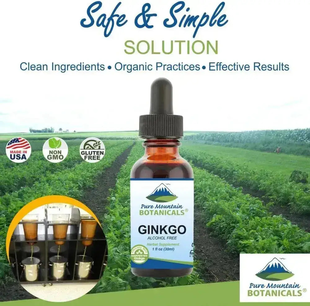 PURE MOUNTAIN BOTANICALS - Pure Mountain Botanicals Ginkgo Biloba Liquid Extract Drops 30Ml. - The Red Vitamin MX - Suplementos Alimenticios - {{ shop.shopifyCountryName }}