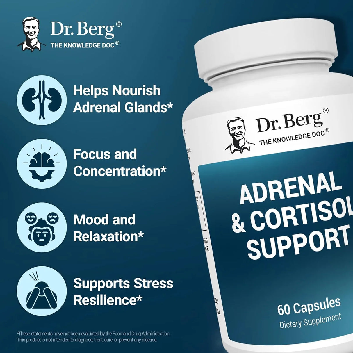 DR. BERG - Dr. Berg Adrenal & Cortisol Support 60 Capsulas - The Red Vitamin MX - Suplementos Alimenticios - {{ shop.shopifyCountryName }}